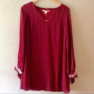 Miami Cold Shoulder Dress with Embroidered Detail